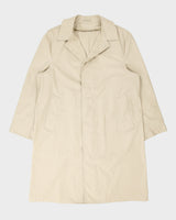 Vintage 1980s London Fog Khaki Made In Canada Weatherproof Canvas Mac - L