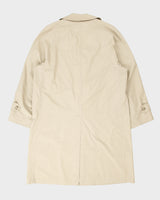 Vintage 1980s London Fog Khaki Made In Canada Weatherproof Canvas Mac - L