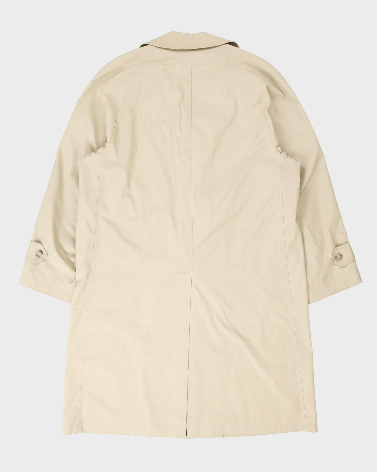 Vintage 1980s London Fog Khaki Made In Canada Weatherproof Canvas Mac - L