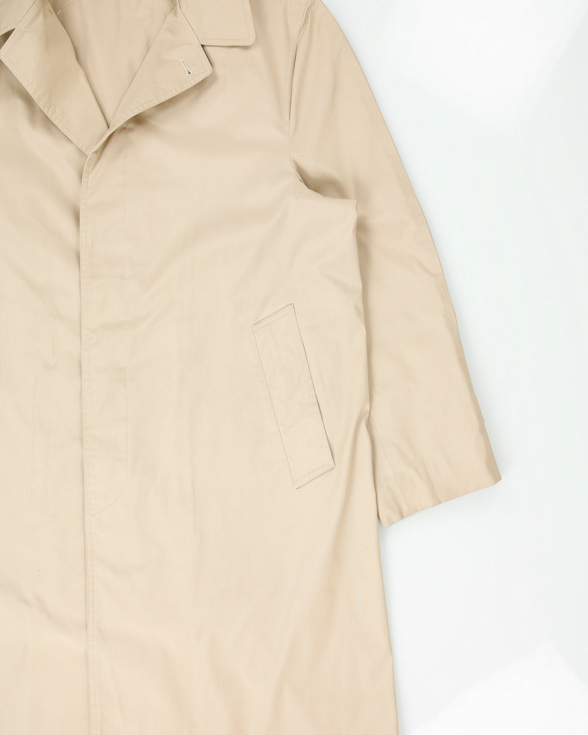 Vintage 1980s London Fog Khaki Made In Canada Weatherproof Canvas Mac - L