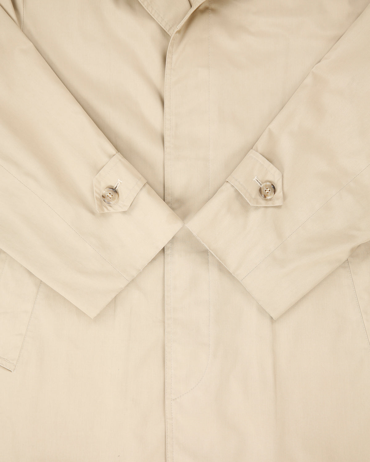 Vintage 1980s London Fog Khaki Made In Canada Weatherproof Canvas Mac - L