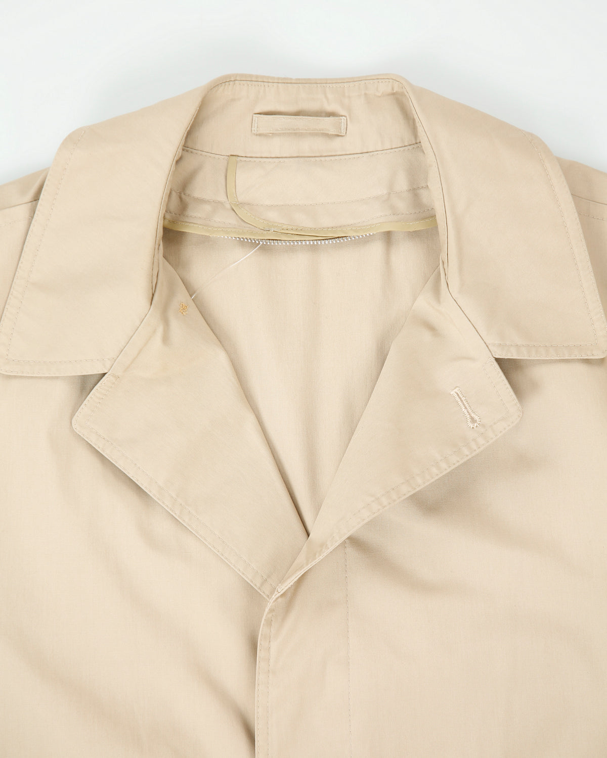 Vintage 1980s London Fog Khaki Made In Canada Weatherproof Canvas Mac - L