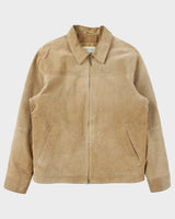 Vintage Y2K 00s RW &amp; Co Tan Suede Quilt Lined Harington Jacket - M