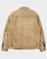 Vintage Y2K 00s RW &amp; Co Tan Suede Quilt Lined Harington Jacket - M