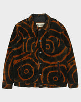 Vintage 1990s M. Julian Wilson's Suede Tie-Dye Trucker Jacket - L