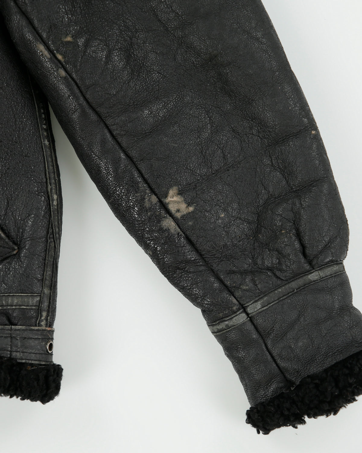 Vintage 1970s Paris Dakar B-3 Sheepskin Shearling Aviator Flight Jacket - L