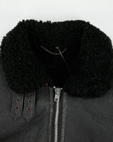 Vintage 1970s Paris Dakar B-3 Sheepskin Shearling Aviator Flight Jacket - L