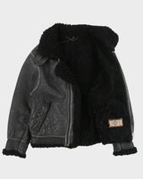 Vintage 1970s Paris Dakar B-3 Sheepskin Shearling Aviator Flight Jacket - L