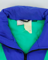 Vintage 1980s Ocean Pacific Shell Funnel Neck Ski Puffer Bomber Jacket - L
