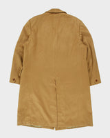 Vintage 1970s Warren K Cook Tan Camel Cashmere Union Made In Canada Mid Length Over Coat - XL