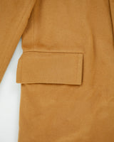 Vintage 1970s Warren K Cook Tan Camel Cashmere Union Made In Canada Mid Length Over Coat - XL