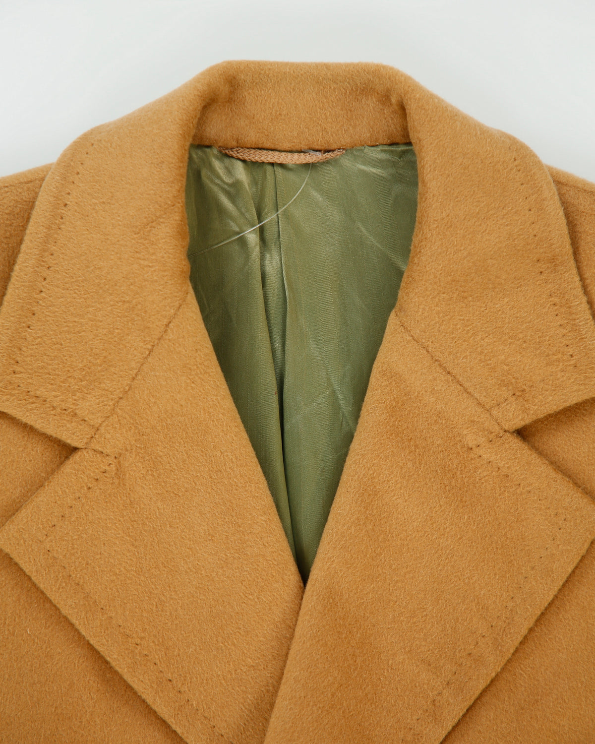 Vintage 1970s Warren K Cook Tan Camel Cashmere Union Made In Canada Mid Length Over Coat - XL