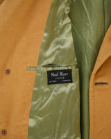 Vintage 1970s Warren K Cook Tan Camel Cashmere Union Made In Canada Mid Length Over Coat - XL