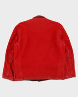 Vintage 1980s Buffalo Plaid Wool Reversible Duck Canvas Made In USA Chore Barn Jacket - M