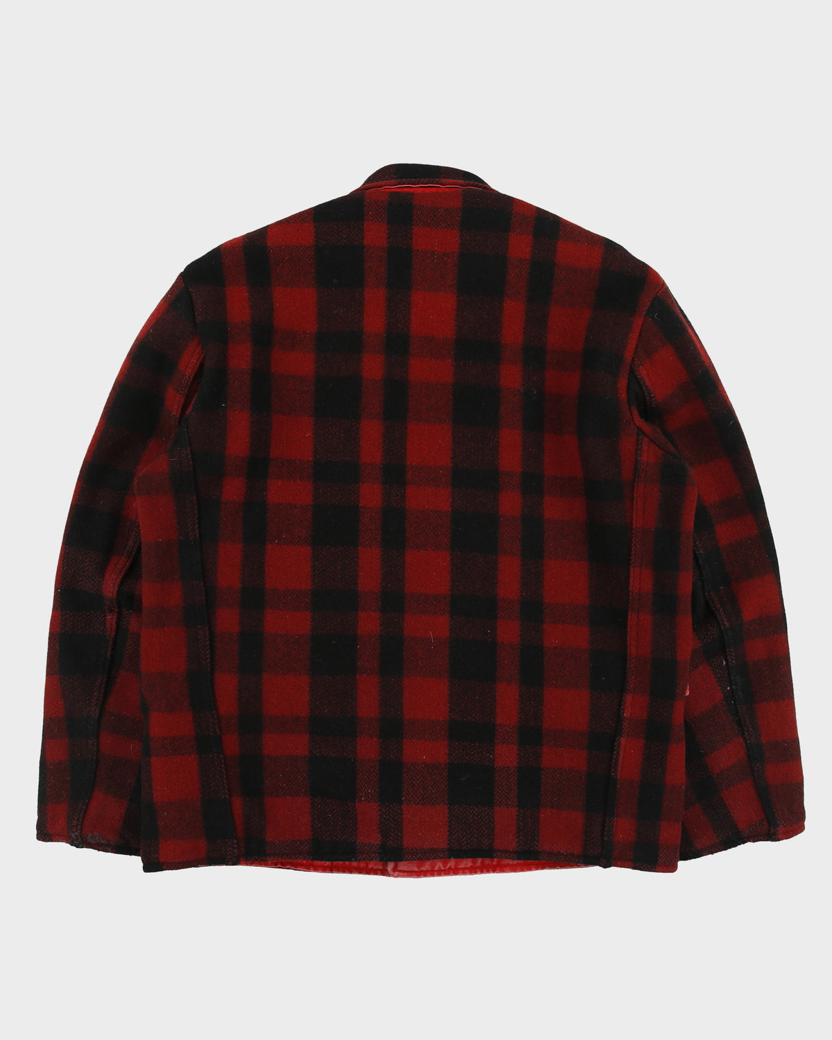 Vintage 1980s Buffalo Plaid Wool Reversible Duck Canvas Made In USA Chore Barn Jacket - M