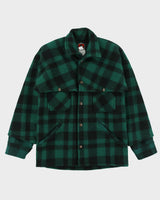 Vintage 1970s Jones Pioneer Brand Buffalo Plaid Wool Snap Button Mackinaw Jacket - S