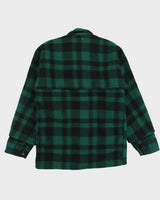 Vintage 1970s Jones Pioneer Brand Buffalo Plaid Wool Snap Button Mackinaw Jacket - S