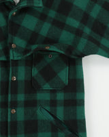Vintage 1970s Jones Pioneer Brand Buffalo Plaid Wool Snap Button Mackinaw Jacket - S