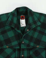 Vintage 1970s Jones Pioneer Brand Buffalo Plaid Wool Snap Button Mackinaw Jacket - S