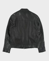 Vintage Y2K 00s Danier Calfskin Leather Cafe Racer Moto Jacket - S