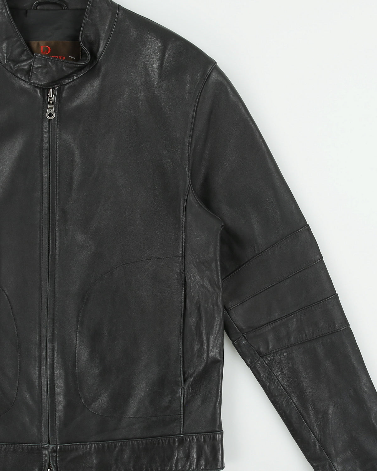 Vintage Y2K 00s Danier Calfskin Leather Cafe Racer Moto Jacket - S