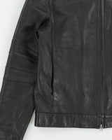 Vintage Y2K 00s Danier Calfskin Leather Cafe Racer Moto Jacket - S