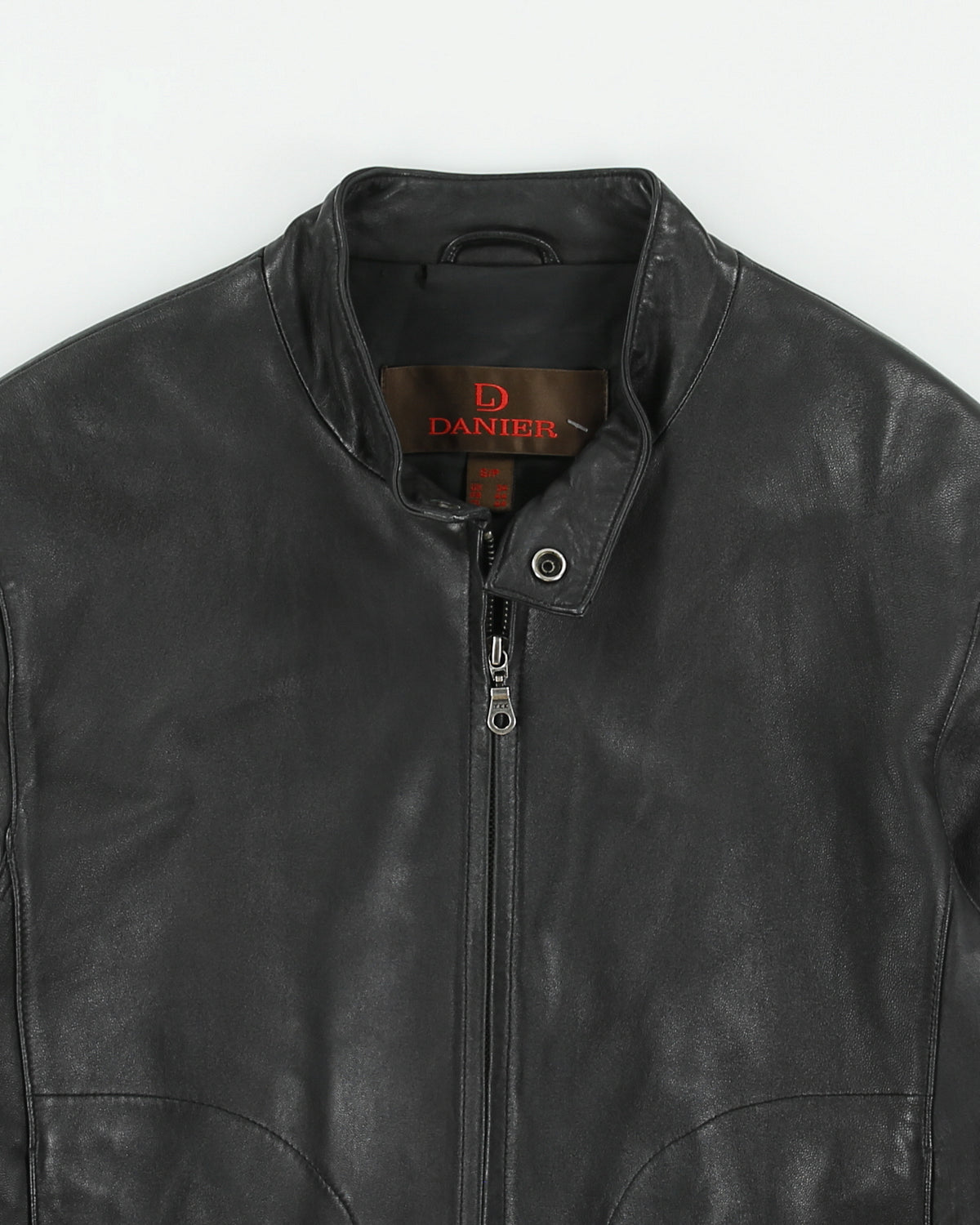 Vintage Y2K 00s Danier Calfskin Leather Cafe Racer Moto Jacket - S