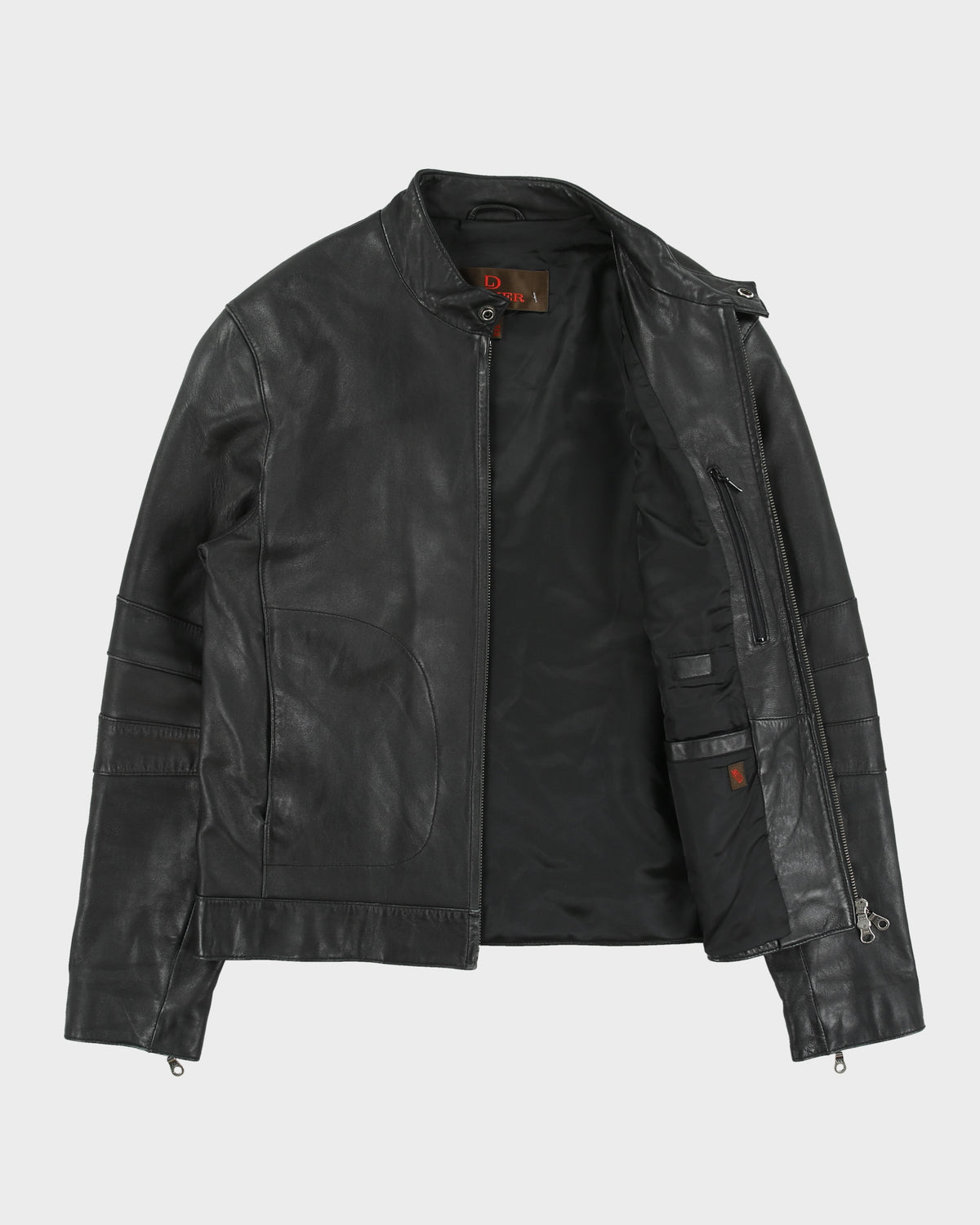 Vintage Y2K 00s Danier Calfskin Leather Cafe Racer Moto Jacket - S