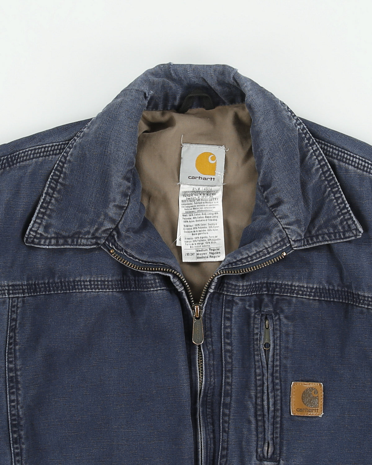 Vintage 2007 Y2K Carhartt J163 DNY Wylie Distressed Duck Canvas Bomber Jacket - M