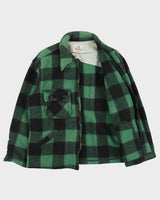 Vintage 1960s 5 Brother Buffalo Plaid Wool Union Made In USA Mackinaw Jacket - M