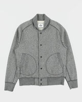 Reigning Champ Marl Grey Hand Crafted In Canada Heavyweight Jersey Bomber Jacket - L