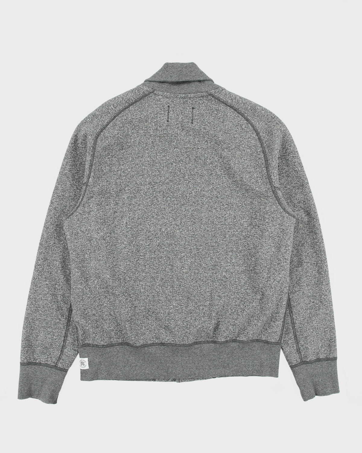 Reigning Champ Marl Grey Hand Crafted In Canada Heavyweight Jersey Bomber Jacket - L