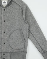 Reigning Champ Marl Grey Hand Crafted In Canada Heavyweight Jersey Bomber Jacket - L