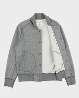 Reigning Champ Marl Grey Hand Crafted In Canada Heavyweight Jersey Bomber Jacket - L