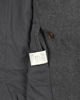 Vintage Y2K 00s Diesel Marl Grey Wool Blend Lambskin Detailed Double Breasted Peacoat - S