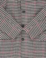 Vintage 1980s Sears Houndstooth Wool Faux Shearling Lined Mid Length Over Coat - L