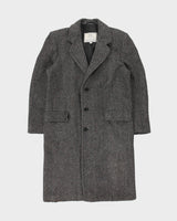 Vintage 1990s Bentley's Of London Speckled Wool Herringbone Over Coat - M