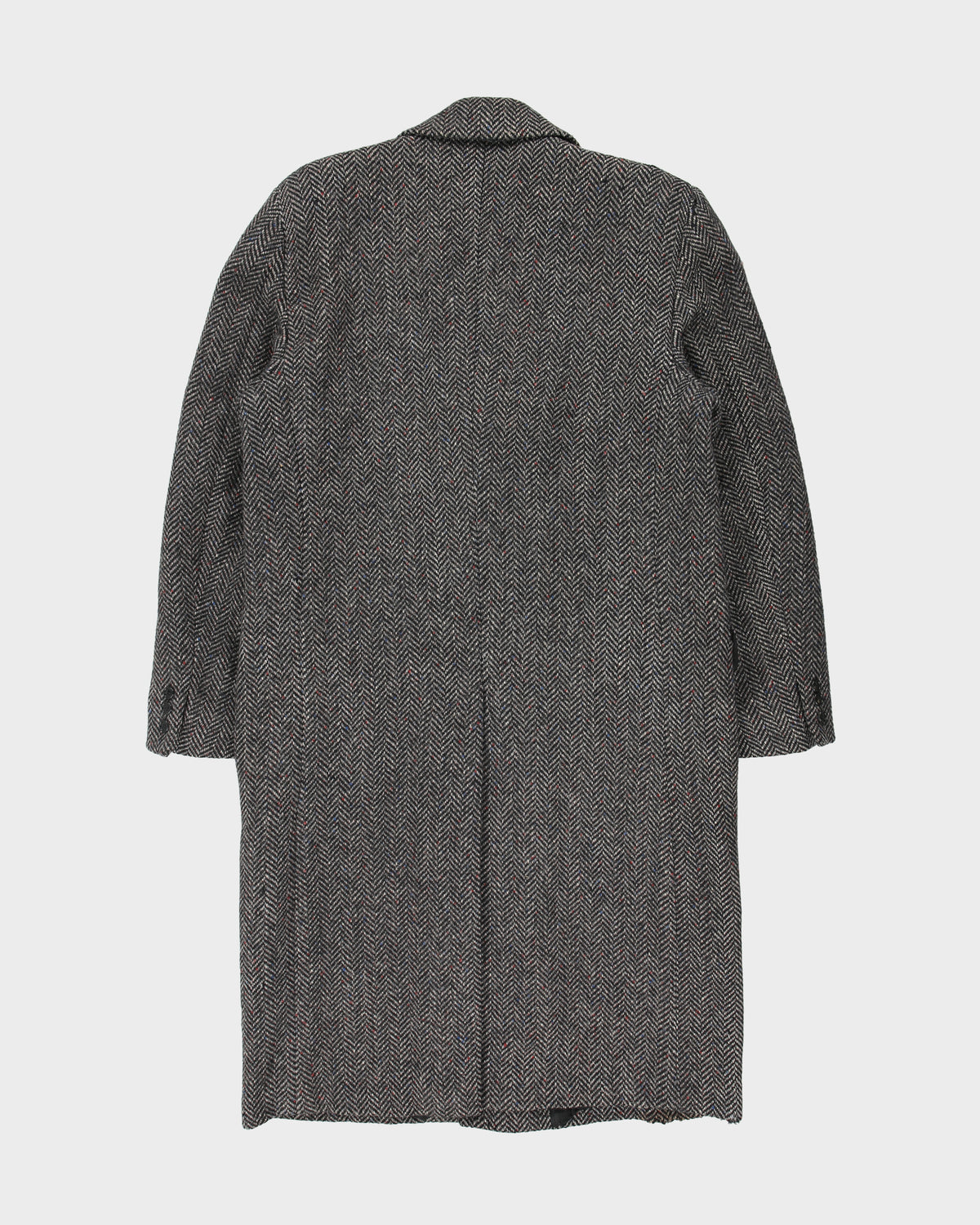 Vintage 1990s Bentley's Of London Speckled Wool Herringbone Over Coat - M
