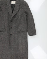 Vintage 1990s Bentley's Of London Speckled Wool Herringbone Over Coat - M
