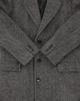 Vintage 1990s Bentley's Of London Speckled Wool Herringbone Over Coat - M