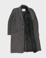 Vintage 1990s Bentley's Of London Speckled Wool Herringbone Over Coat - M