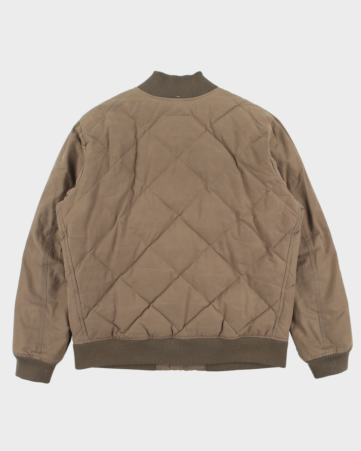 Eddie Bauer Khaki EB Originals 1936 Skyliner Goose Down Diamond Quilt Bomber Jacket - L