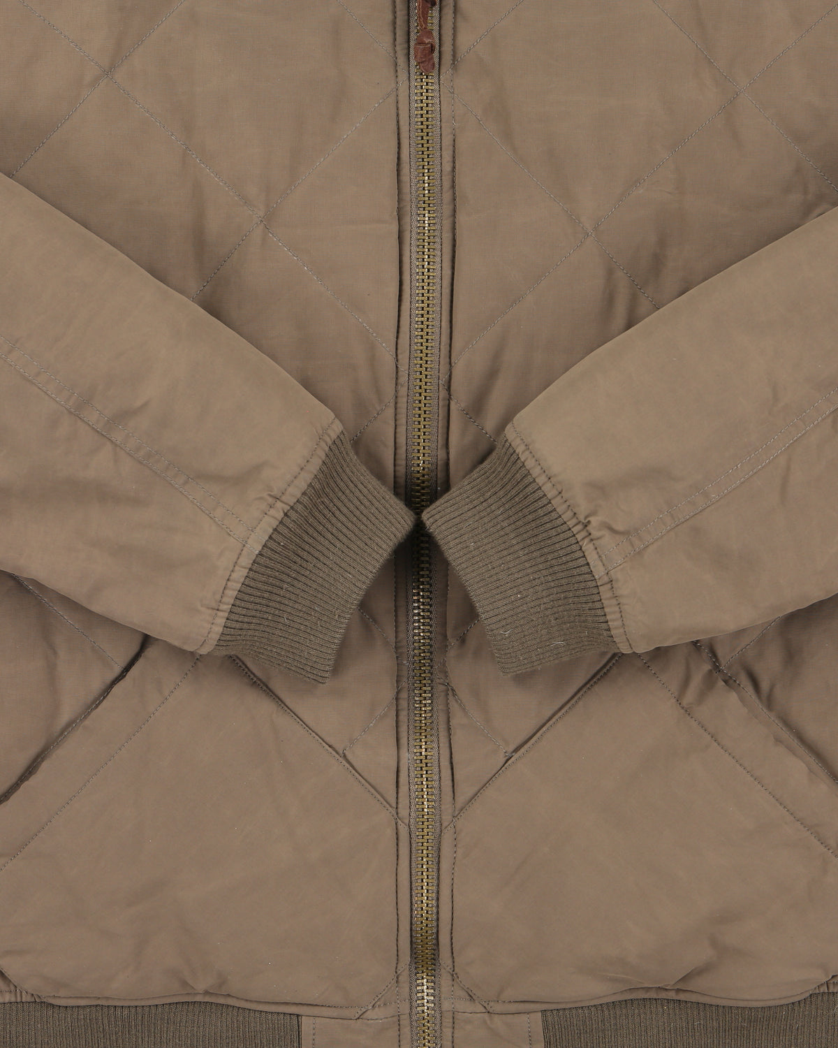 Eddie Bauer Khaki EB Originals 1936 Skyliner Goose Down Diamond Quilt Bomber Jacket - L