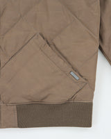 Eddie Bauer Khaki EB Originals 1936 Skyliner Goose Down Diamond Quilt Bomber Jacket - L