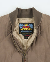 Eddie Bauer Khaki EB Originals 1936 Skyliner Goose Down Diamond Quilt Bomber Jacket - L