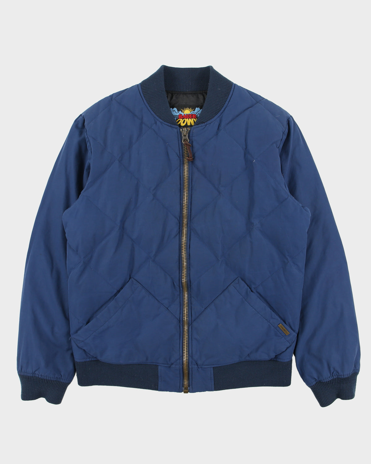 Eddie Bauer Khaki EB Originals 1936 Skyliner Goose Down Diamond Quilt Bomber Jacket - M