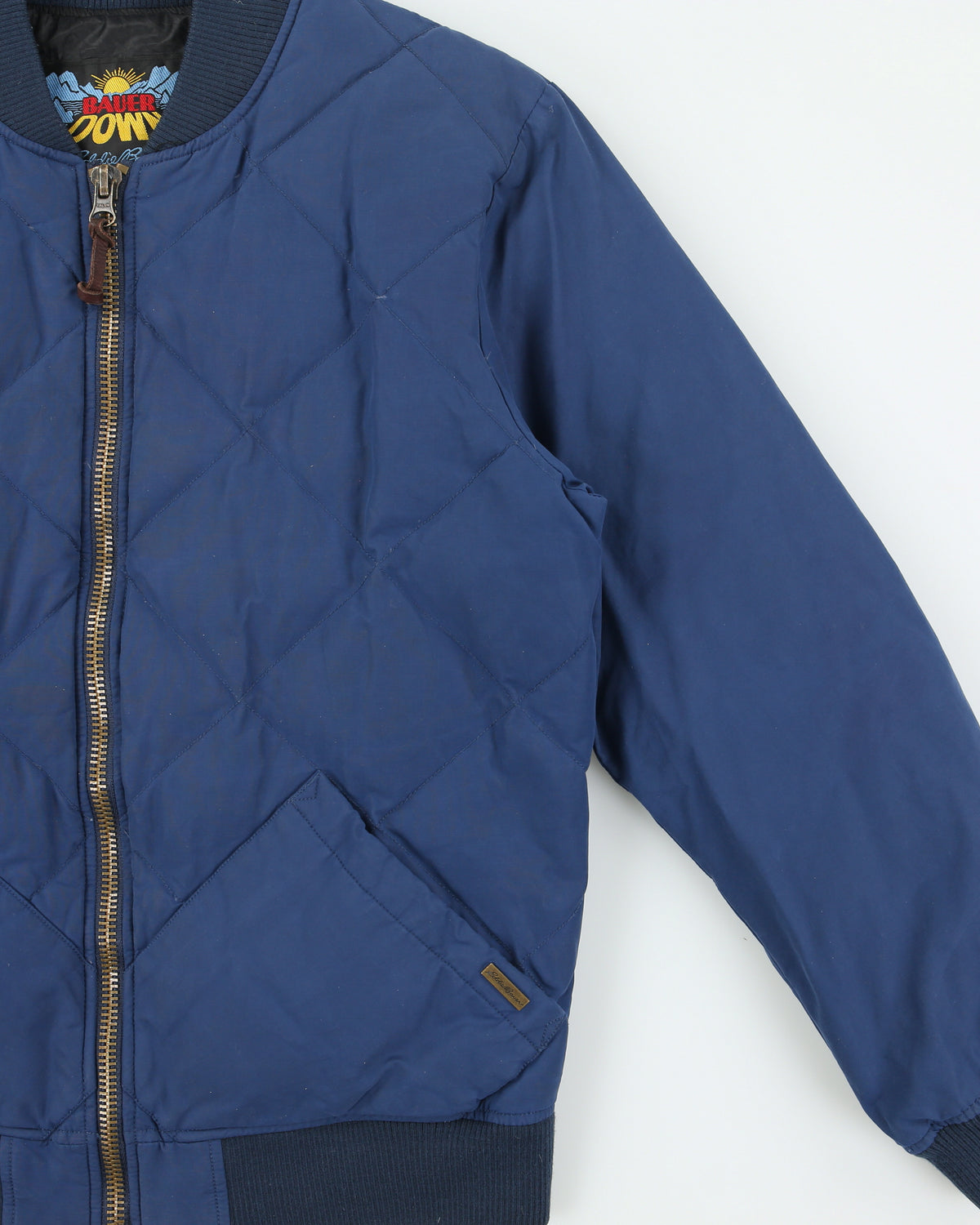 Eddie Bauer Khaki EB Originals 1936 Skyliner Goose Down Diamond Quilt Bomber Jacket - M