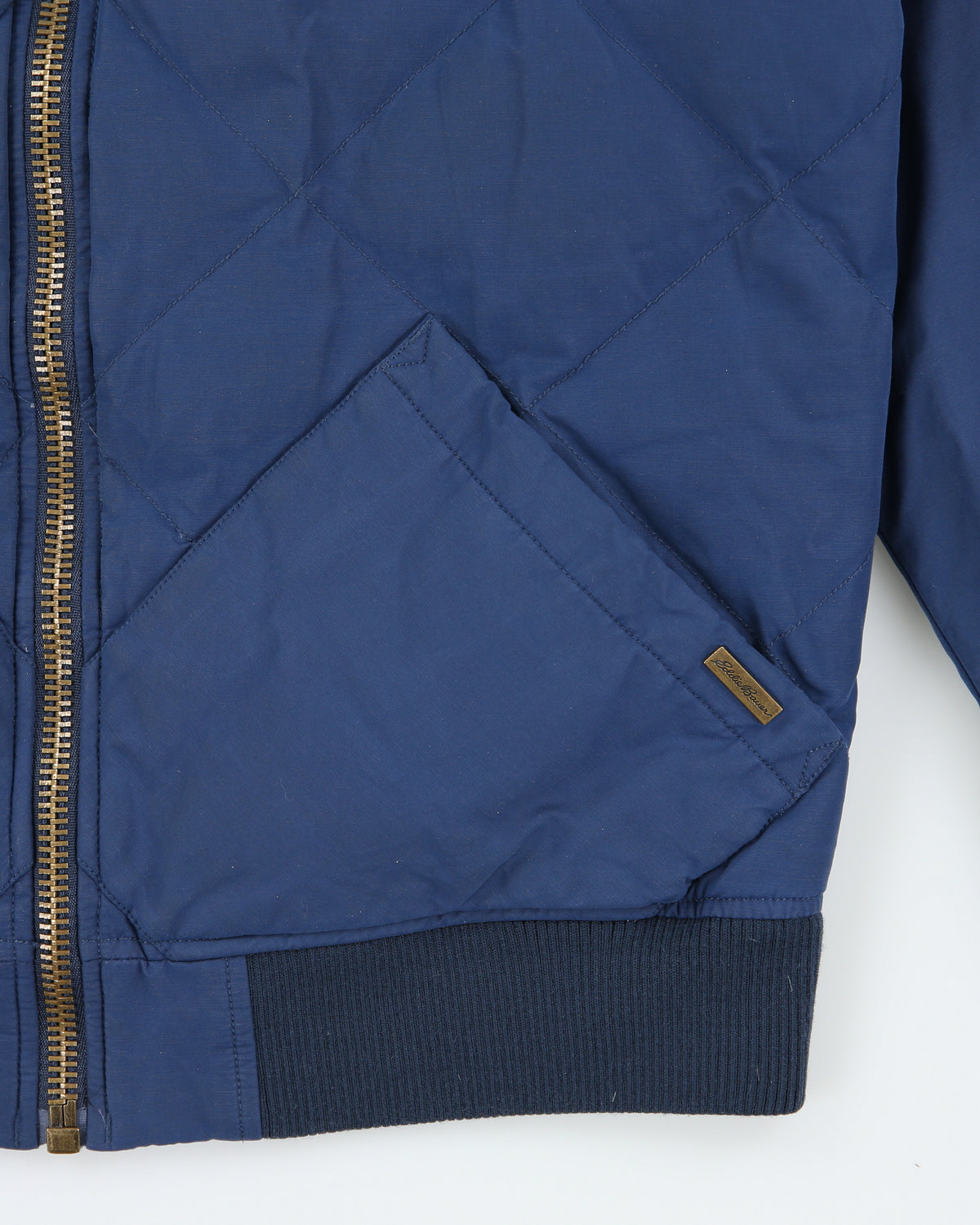 Eddie Bauer Khaki EB Originals 1936 Skyliner Goose Down Diamond Quilt Bomber Jacket - M