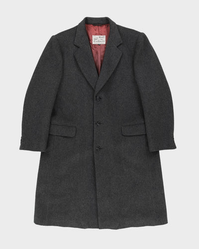 Grey Wool And Cashmere Blend Overcoat - L