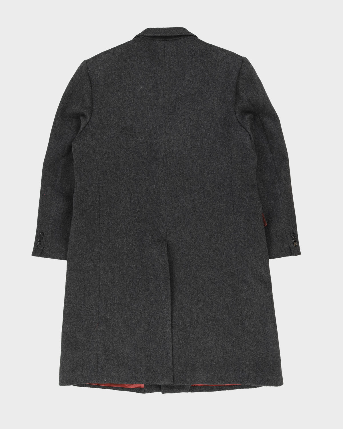 Grey Wool And Cashmere Blend Overcoat - L